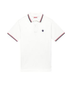 1983 Tipped Pique Polo - White |  Red |  Navy Tipping