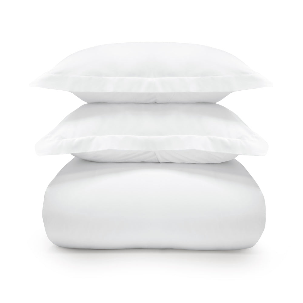 400 Thread Count 3 Piece White Duvet Set
