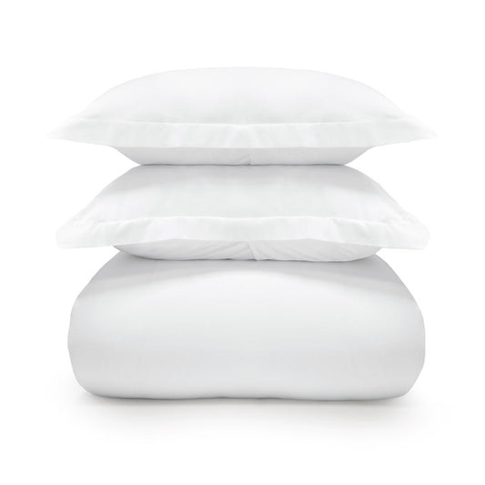 400 Thread Count 3 Piece White Duvet Set