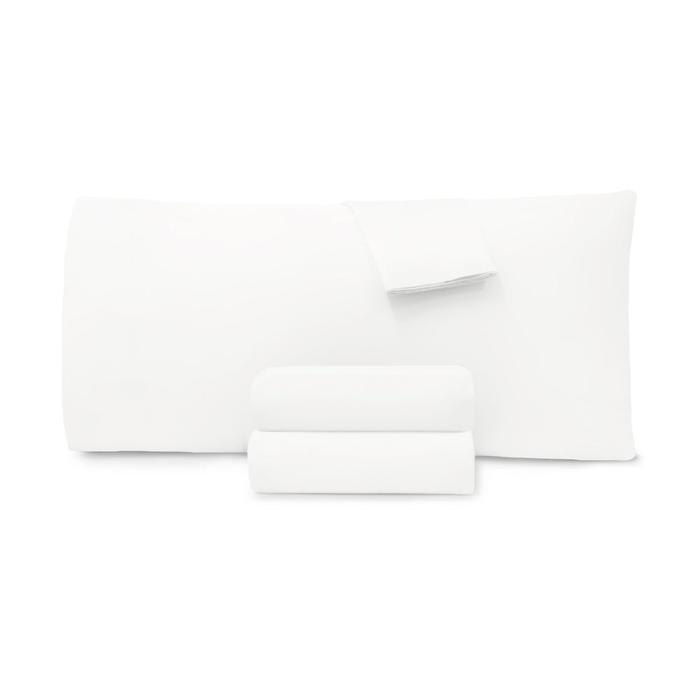 400 Thread Count 4 Piece White Sheet Set