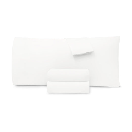 400 Thread Count 4 Piece White Sheet Set