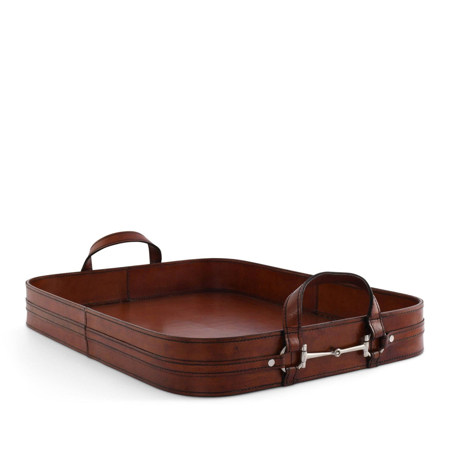 Premium Genuine Leather Bit Serving Tray – Perfect for Entertaining
