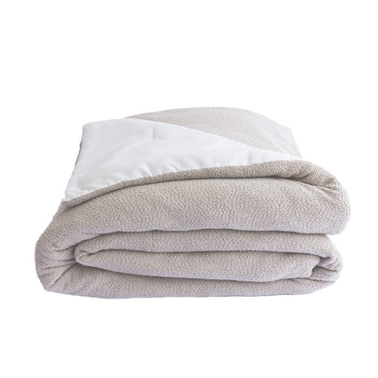 Boucle Nylon Poly Blend Oatmeal Comforter