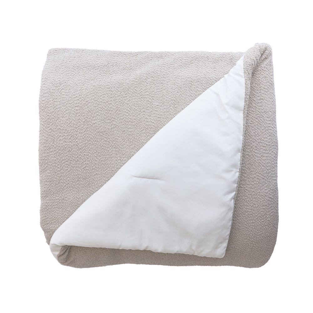 Boucle Nylon Poly Blend Oatmeal Comforter