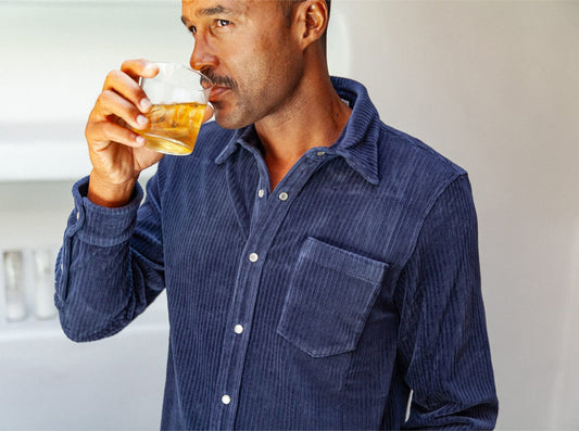 Criquet Velour Rib Knit Button Down