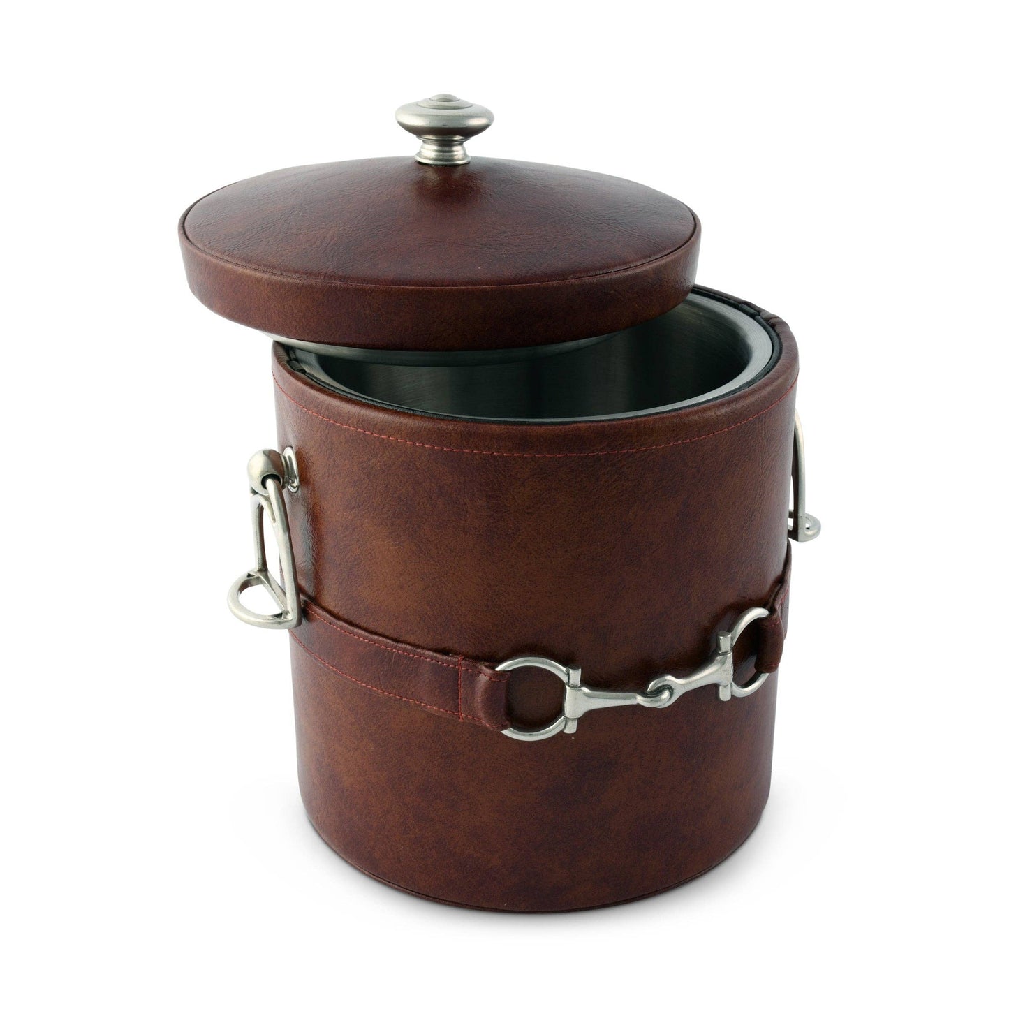Equestrian Horse Bit Leather Ice Bucket