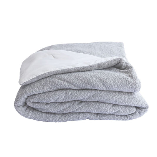 Boucle Nylon Poly Blend Silver Comforter
