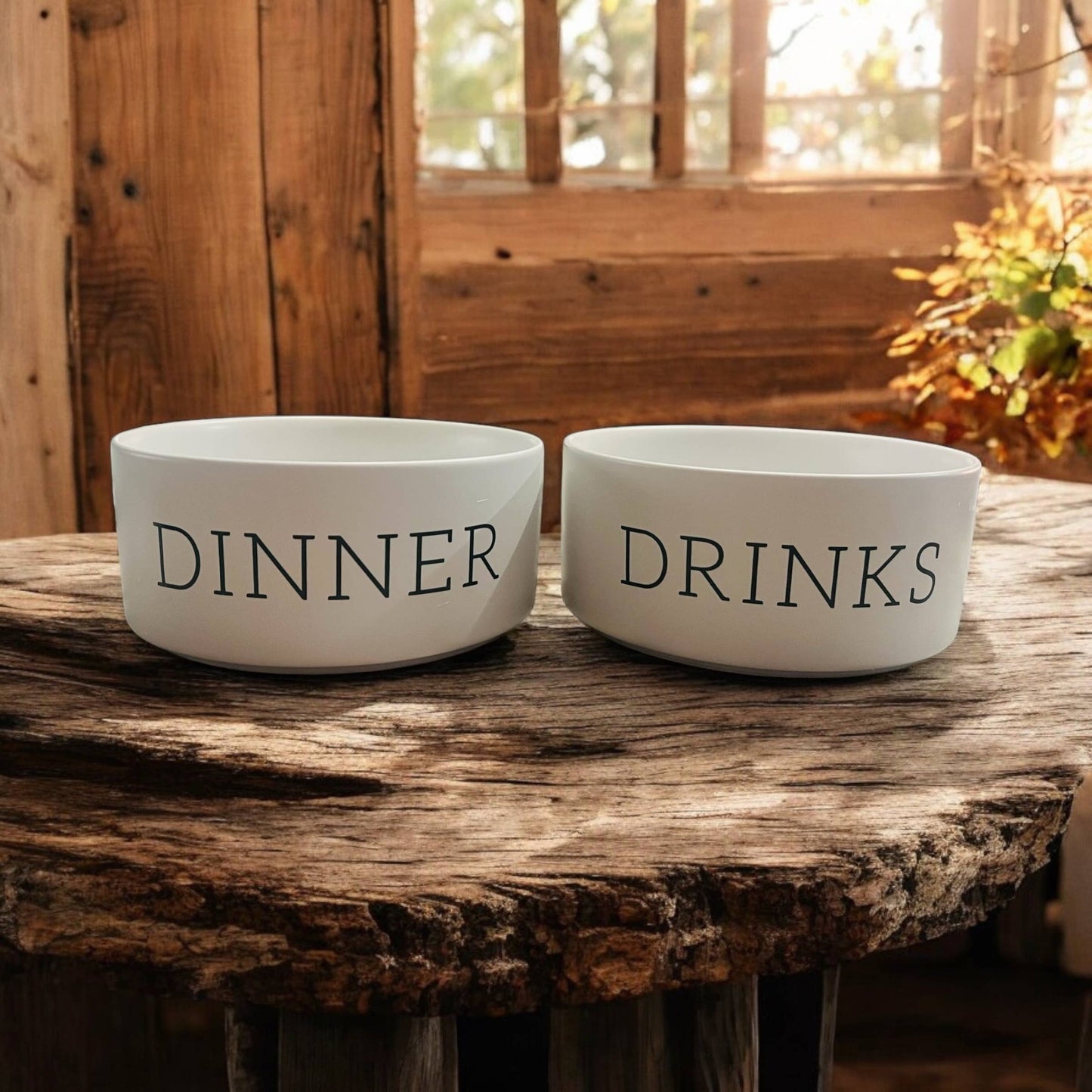 Dinner and Drinks Dog Bowls 